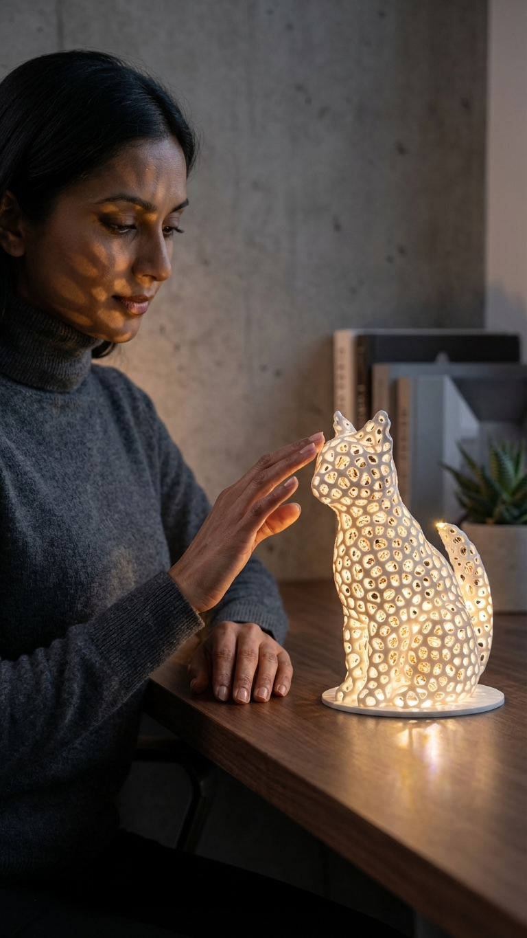 Voronoi Glow Cat
