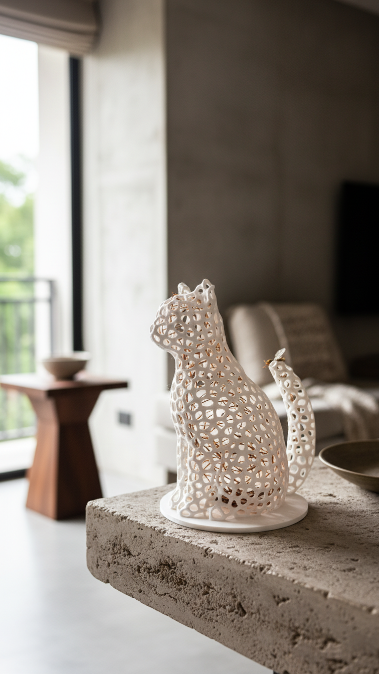 Voronoi Glow Cat
