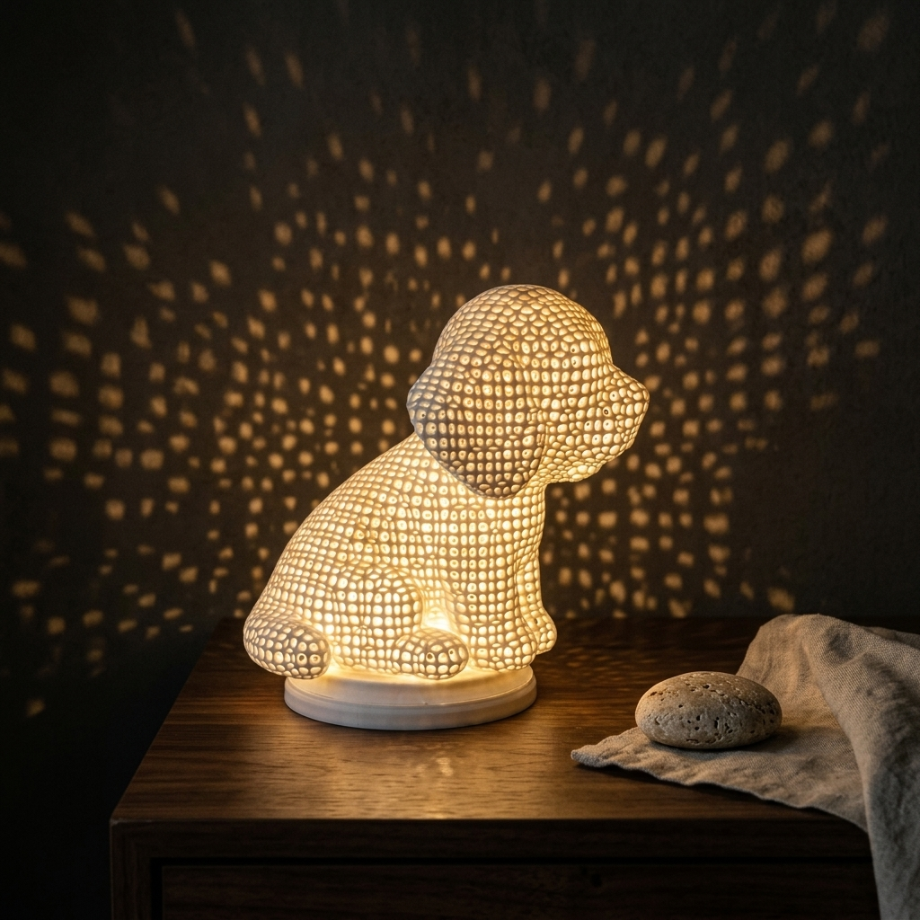 Voronoi Glow Dog