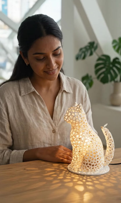 Voronoi Glow Cat